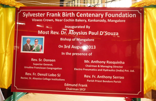 Late Sylvester Frank Birth Centenary Foundation inauguration